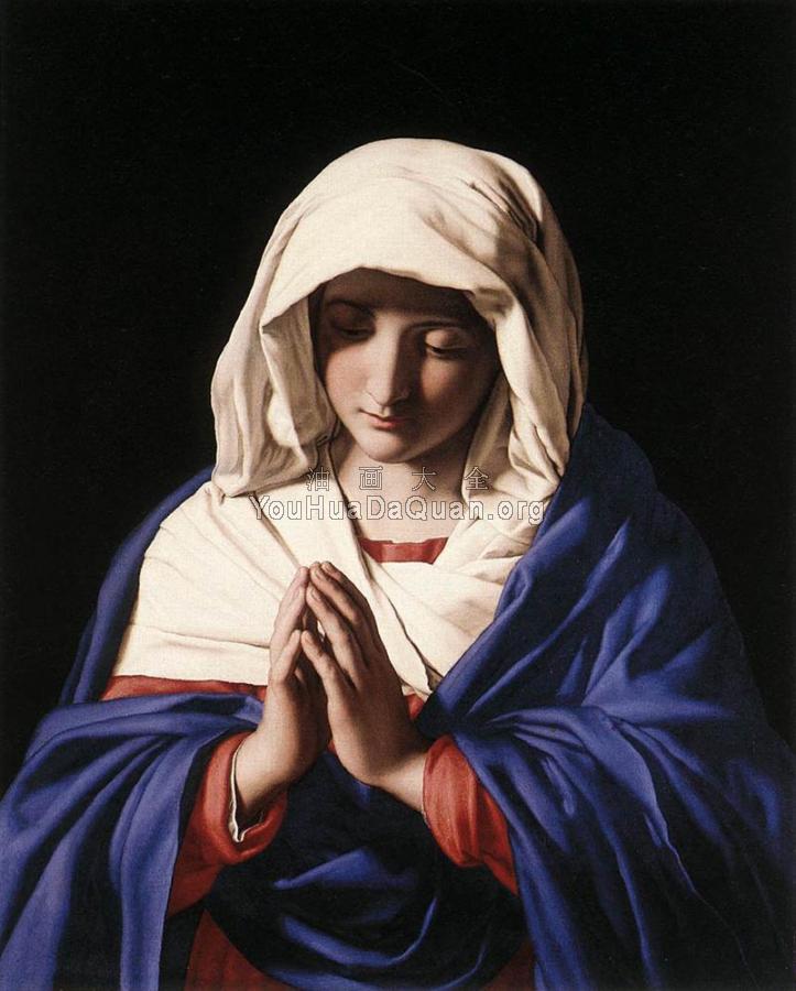 The Virgin In Prayer - 乔瓦尼·巴蒂斯塔·萨尔维·达·萨索费拉托- 世界